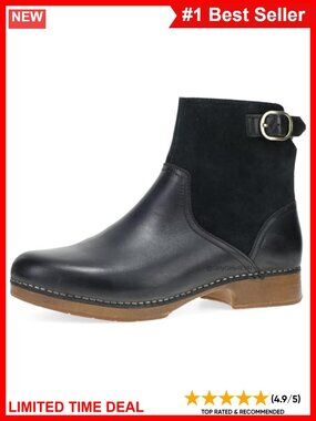 Leather Suede Ankle Bootie Equestrian Riding Boot with Inside Zipper
